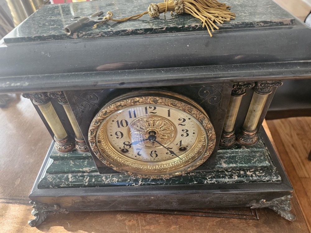 Antique Gilbert Clocks Pair