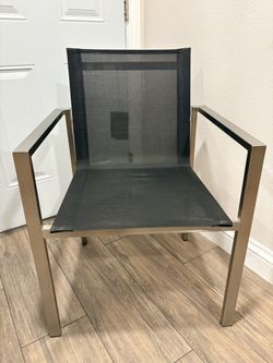 2 steel chairs with mesh seating for outdoors - NEW