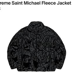 Supreme Saint Michael Fleece Jacket Black Size Small Brand New