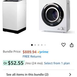 BLACK+DECKER Small Portable Washer + Dryer Bundle for Household Use