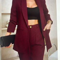 Burgundy Blazer