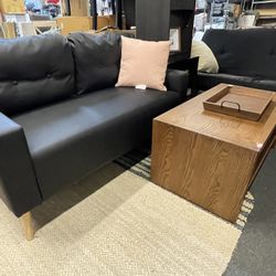Black Loveseat 
