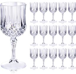Ciaell 7 Oz Plastic Wine Glasses (24 Pack)