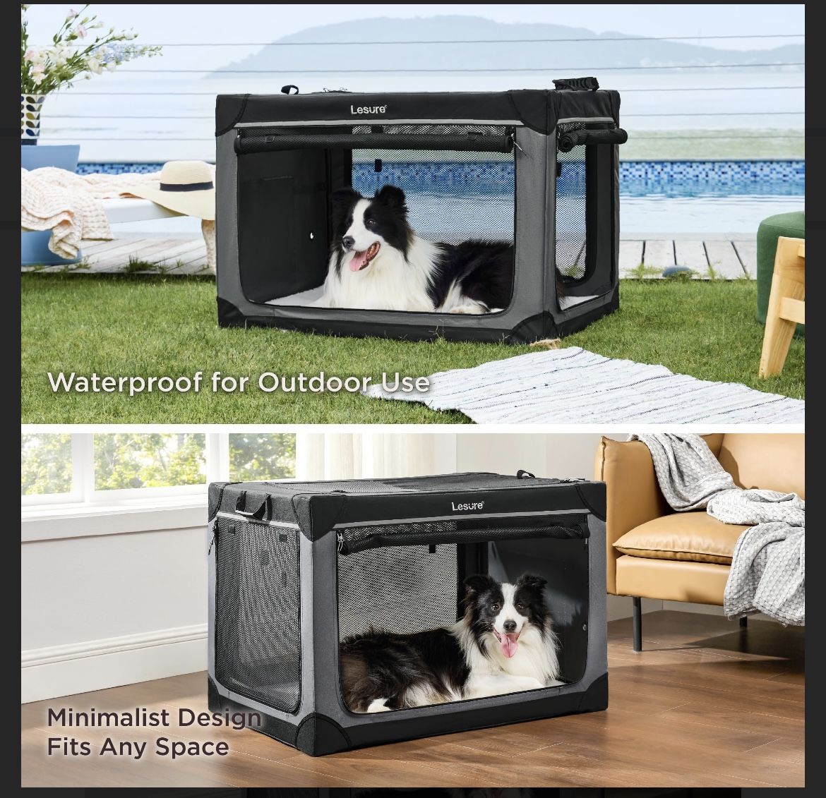 Collapsible Travel Pet Crate 36 Inches For Medium