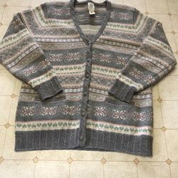 Pink/Grey/Ecru  Sweater 