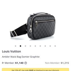 Louis Vuitton Ambler Waist Bag Damier Graphite