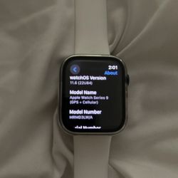 Silver Apple Watch series 9
