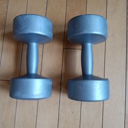 Vintage Ajay Dumbbells Set Of Two Each 10.0 LBS