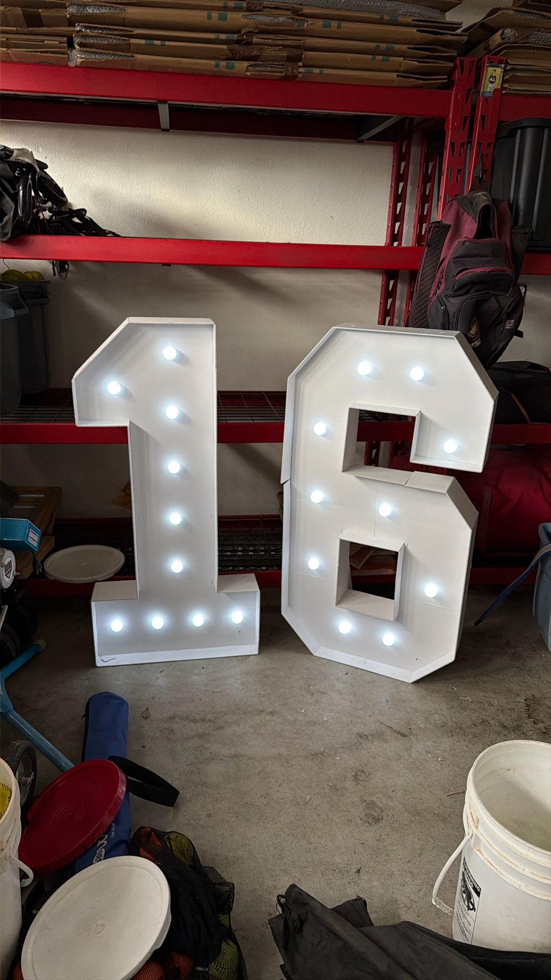 Light Up Number Decorations