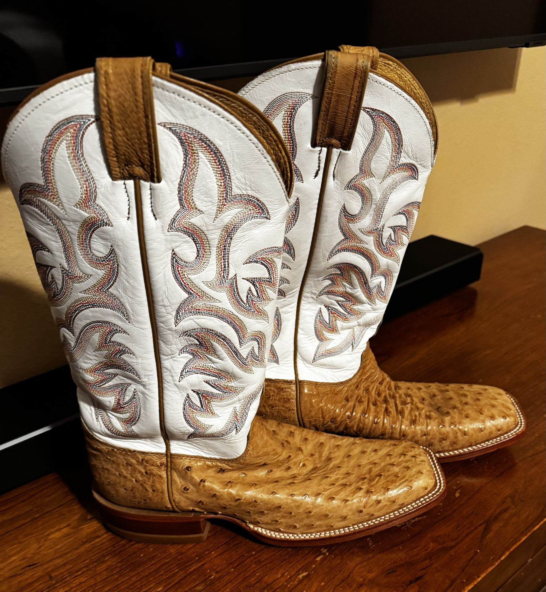 Justin Pascoe 13” Full Quill Ostrich 9 1/2 D Boots
