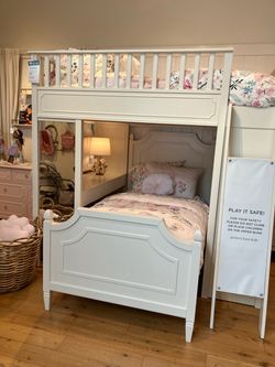 Pottery Barn Kids White Wood Bunk Bed