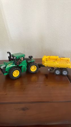 LEGO Green Farm Tractor with Yellow Dump Trailer - No Manuel or Box