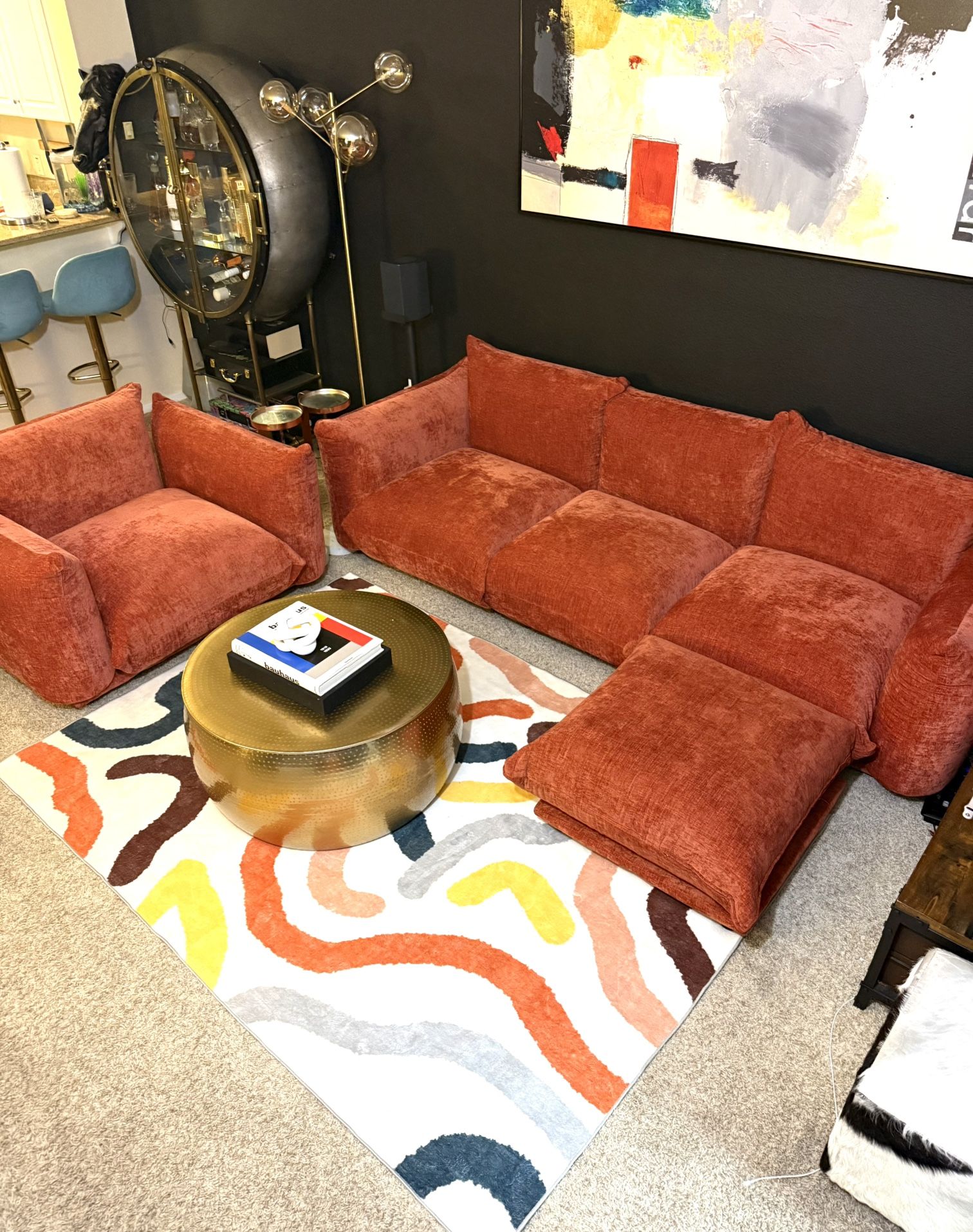 Modern Sectional Sofa And Chair Set