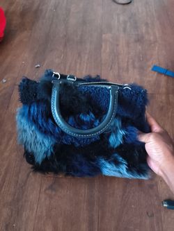 Blue coach purse