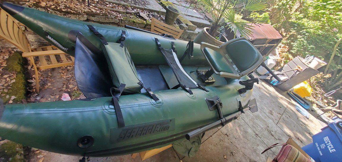 Seaeagle pontoon inflatable boat.