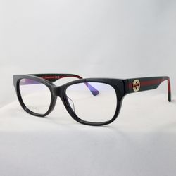 Gucci Eyeglasses Frame Black with Red Green With Demo Lens