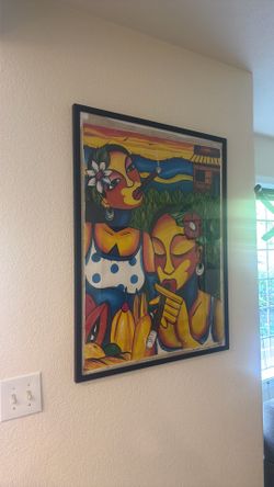 Hand painted Cuban art