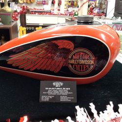 Vintage Harley Davidson Racing Fuel Tank