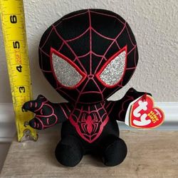 NEW with TAGS Marvel Comics Spiderman Miles Morales TY Plush Toy just $5