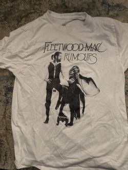 Fleetwood Mac Rumours Album Rock Music Band White T-shirt Size L