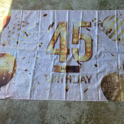 45th Birthday Banner 