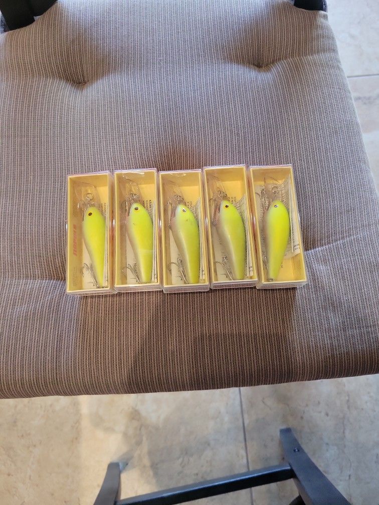 5 Rapala Deep Diving Father's Rap Fishing Lures