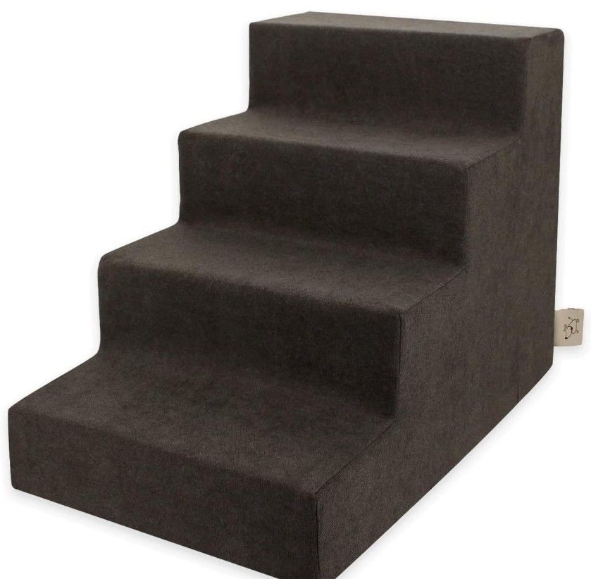 Best Pet Supplies Foam Pet Steps for Small Dogs and Cats, Portable Ramp Stairs for Couch, Sofa, and High Bed Climbing, Non-Slip Balanced Indoor Step 