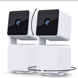 Wyze Cam Pan v3 Indoor/Outdoor Wired Security Camera with Pan/Tilt/Zoom - White, (2-Pack) Brand New