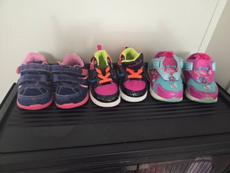 3 Pairs Toddler Girl Sneakers Bundle