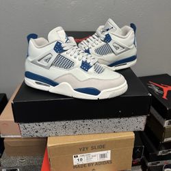 JORDAN 4 MILITARY BLUE CLEAN PAIR SIZE 8.5 OG BOX