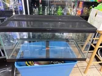 40 Gallon Reptile Terrarium / Tank Setup + Dual Dome Light, UVB Light Fixture, Substrate Mat & Accessories