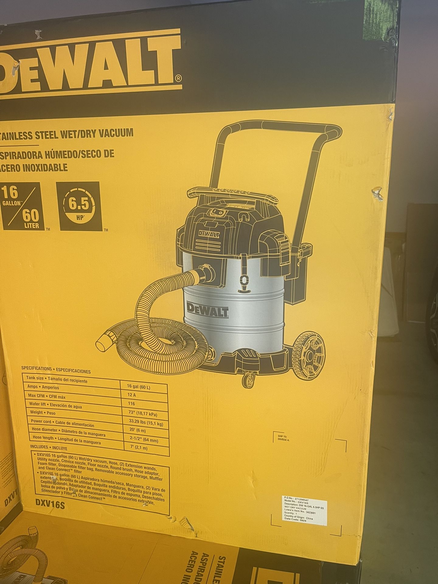 Dewalt Wet Dry shop Vacuum