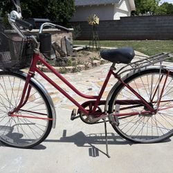 Red Ladies Schwinn Breeze Bike