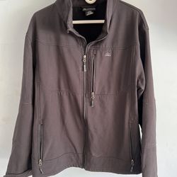 Snozu Womens Performance Black Long Sleeve Polyester Full Zip Up Jacket Size L