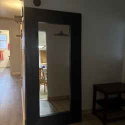 IKEA dark brown mirror 