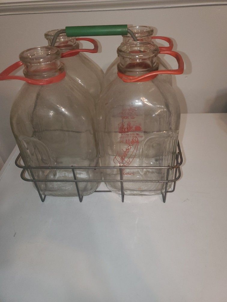Glass Diary Milk Bottles 