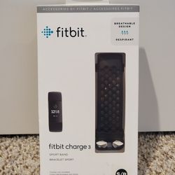 Fitbit Charge 3 Sport Band Bracelet, Black, Small