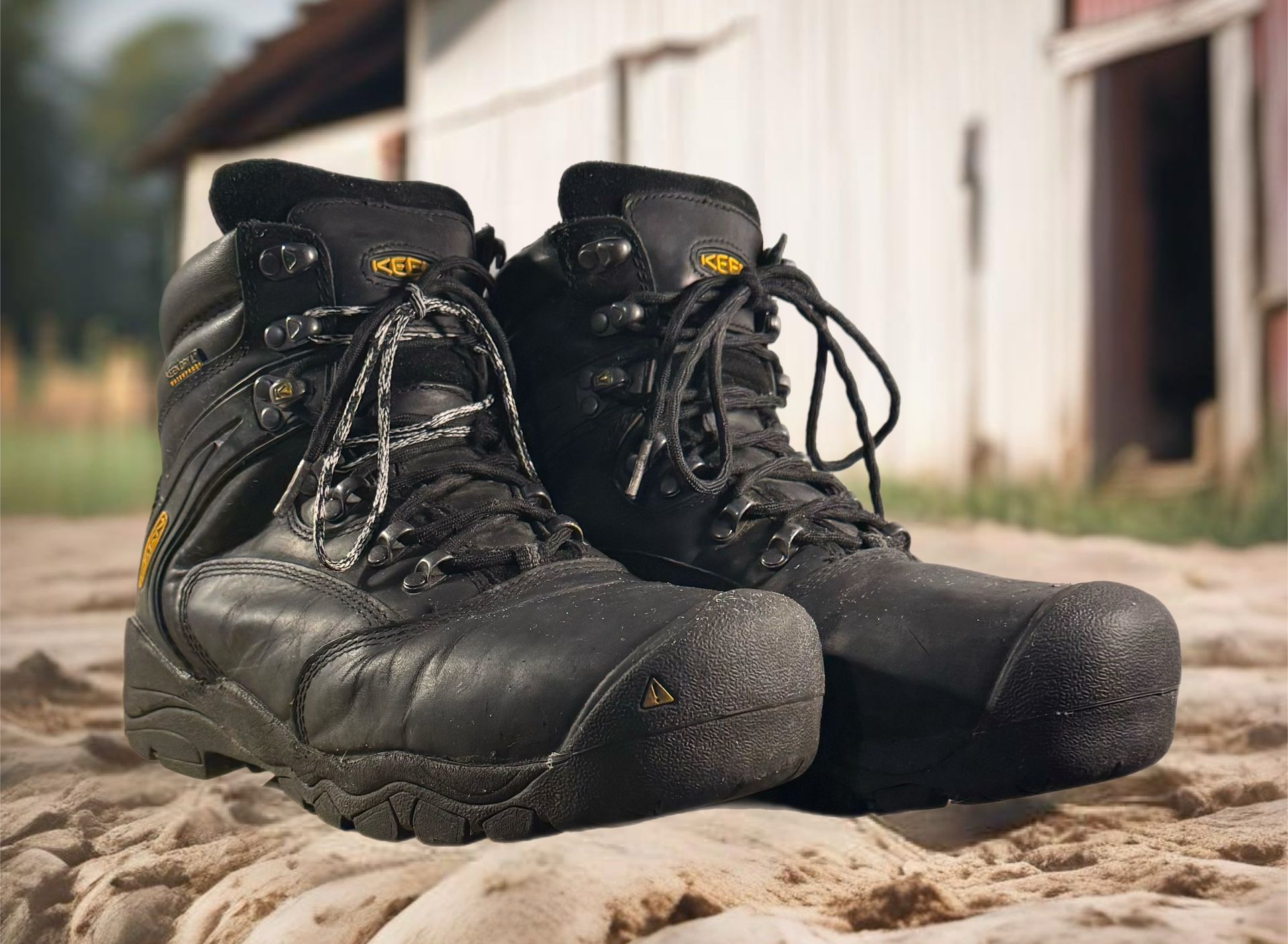 KEEN Utility Men’s Louisville Work Boot Sz 9.5 Steel Toe Leather Waterproof GUC