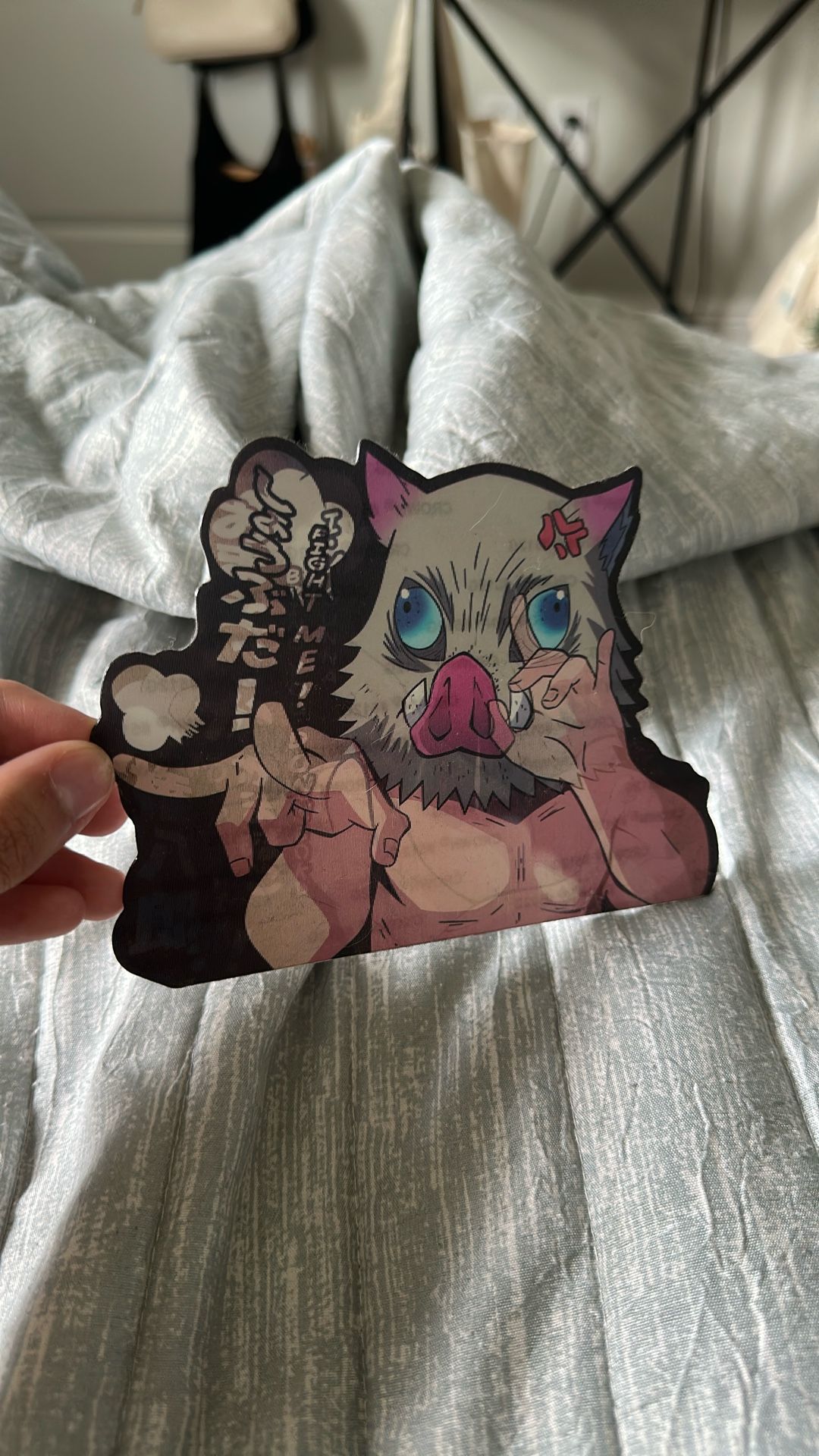 Demon Slayer Inoskue Car Sticker Light Changing  