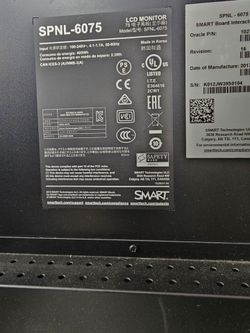 SMART BOARD SPNL 6075 75"