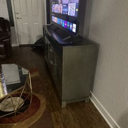Silver TV Stand 