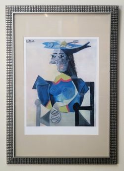 Pablo Picasso Woman with Fish Hat 78/750 Chromolithograph Facsimile Signed COA
