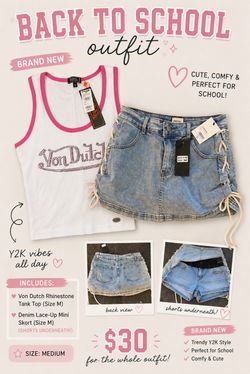 Von Dutch top and Skirt