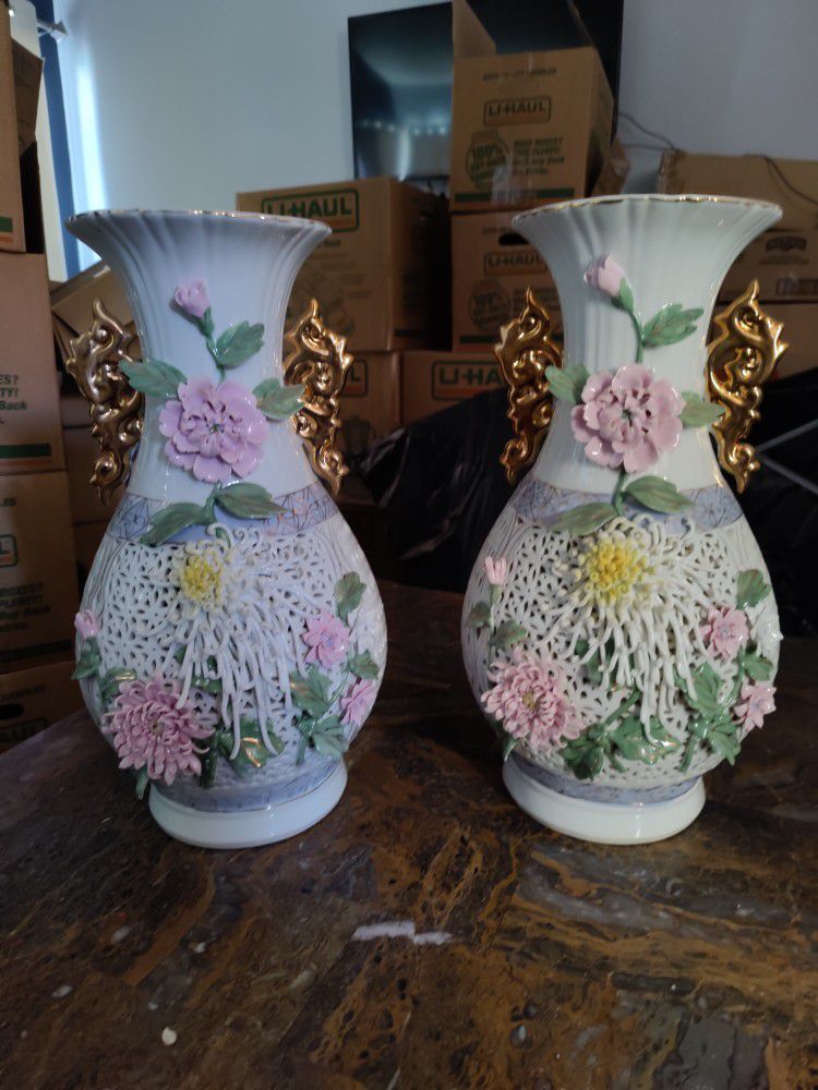 Capodimonte Porcelain Vases