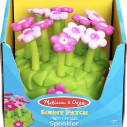 Melissa & Doug Sunny Patch Pretty Petals Flower Sprinkler Toy With Hose Attachment