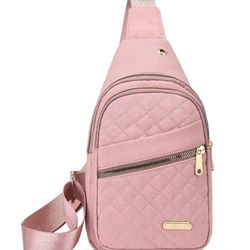 Pink Women Crossbody Backpack Bag