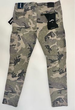Kindred Camo Cargo Pants with Rhinestones – W34