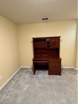 Solid Wood Executive Desk with Hutch – Cherry Finish