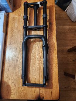 BOLANY Bike Suspension Fork 4.0 Tire Double Shoulder Snow Beach MTB Fat Fork

