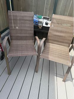 Pair of outdoor patio chairs